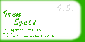 iren szeli business card